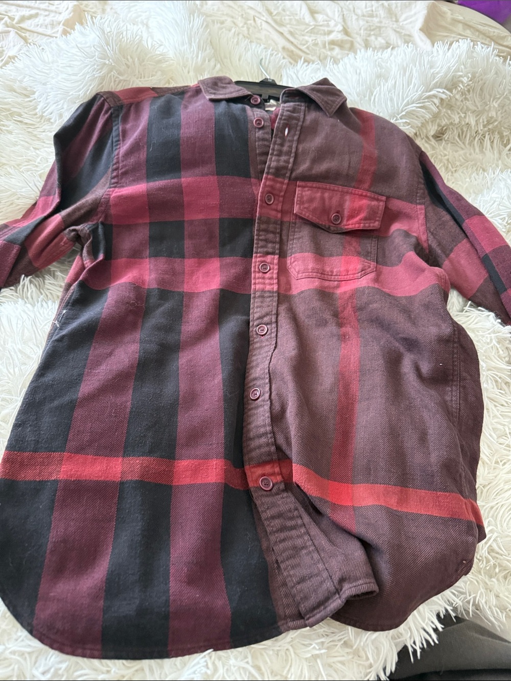 Vintage Burberry Red Check Button Down